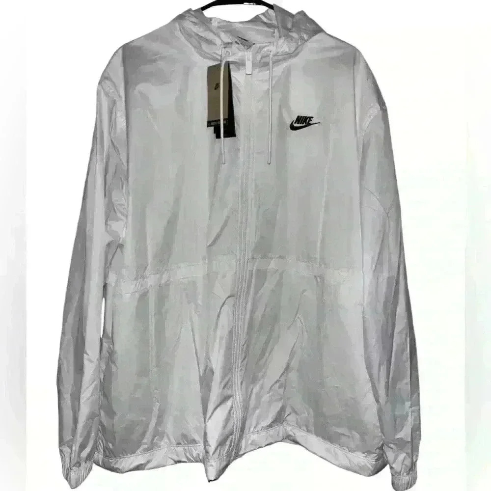 Nike Women’s Repel Woven White Lightweight Running Jacket Windbreaker Hooded